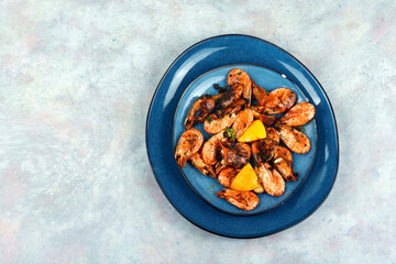 Spicy roasted shrimps