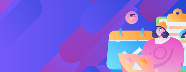 Person interviewing for job flat vector concept operation hand drawn illustration
