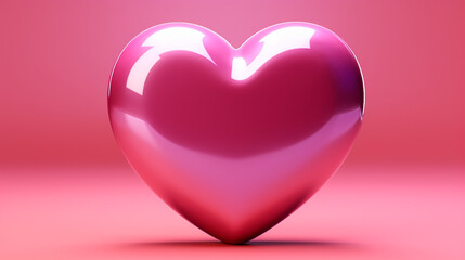 pink heart on white background