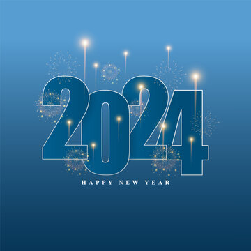 Vector illustration of Happy New Year social media feed template