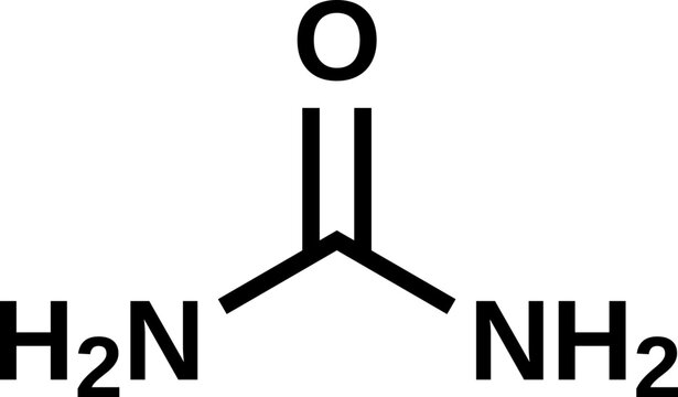 Urea structural formula, vector illustration