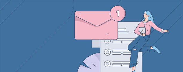 Person interviewing for job flat vector concept operation hand drawn illustration
