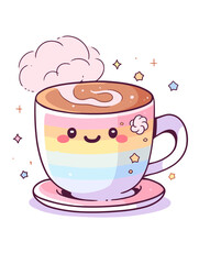 Y2K Coffee Mug Vector Illustration