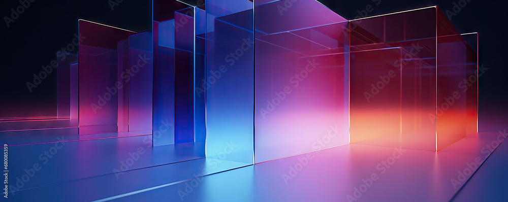 Wall mural abstract technology background. ideal for neural network, cybersecurity, data stream, database, scie