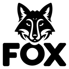 Fox Logo Icon vector silhouette, Fox Icon logo vector illustration, silhouette, black color