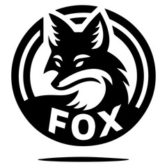 Fox Logo Icon vector silhouette, Fox Icon logo vector illustration, silhouette, black color