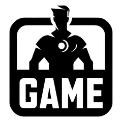 Game Console logo vector silhouette, game icon vector silhouette illustration, silhouette, black color