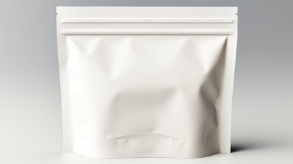 Versatile elegance: White doypack isolated on a pristine white background, perfect for showcasing a clean and versatile packaging design. Ideal for product advertising and marketing.