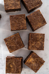 Homemade chocolate peanut butter fudge