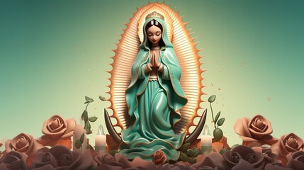 Promotional illustrations for Guadalupe's Notre Dame Festival,generated with AI. - obrazy, fototapety, plakaty