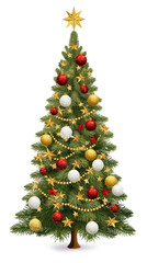 Christmas tree on the white background