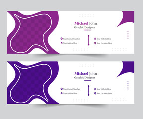 Email Signature Design Template Or Personal Use Email Footer.