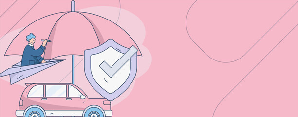 Buy insurance for car flat character vector concept operation illustration  © Lyn Lee