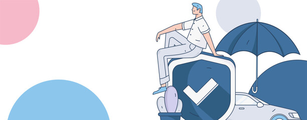 Buy insurance for car flat character vector concept operation illustration  © Lyn Lee