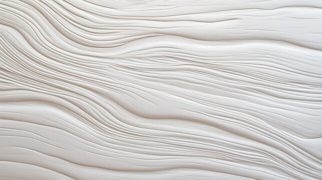 Close-up shot of a hyper-realistic white wood texture. Smooth surface with intricate details and even lighting. Pure white, pristine, and elegant. High-resolution stock photo