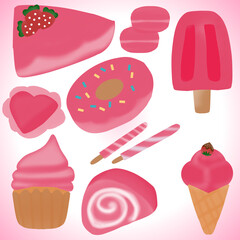 pink cake set