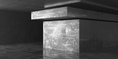 Abstract architecture interior background. Modern concrete room