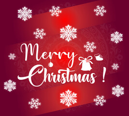 Fototapeta na wymiar Merry christmas winter decoration background vector template.
