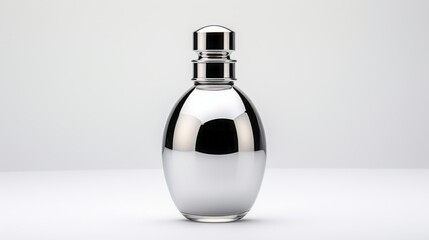 bottle with perfume on a white background.