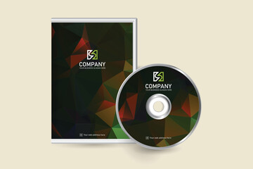 Modern business DVD case and disc label template design
