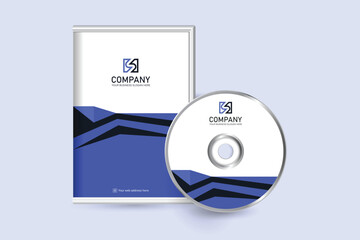 Modern business DVD case and disc label template design