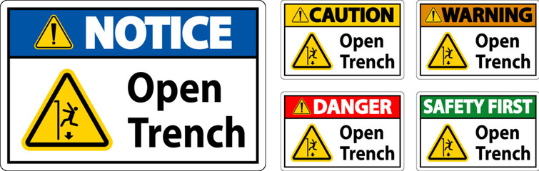 Danger Sign Open Trench
