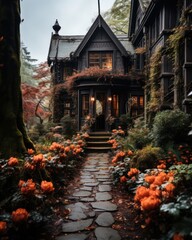 old house in the autumn