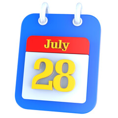 icon calendar 3D Rendering