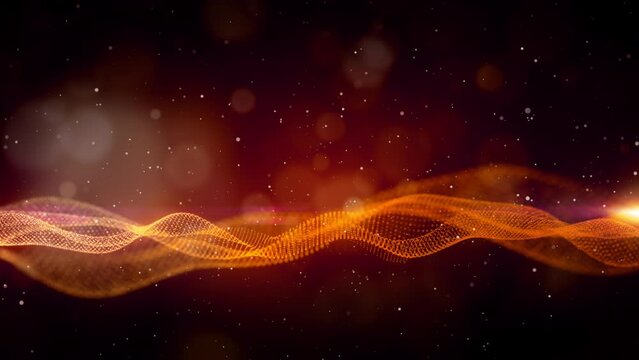 red light floating waves background effect