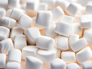 background with group white marshmallows
