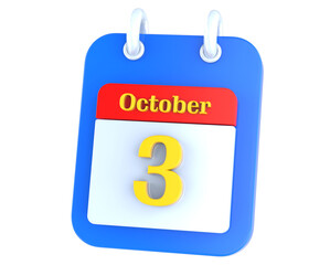 icon calendar 3D Rendering