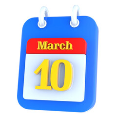 icon calendar 3D Rendering