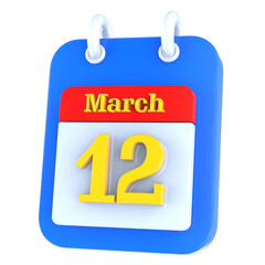 icon calendar 3D Rendering