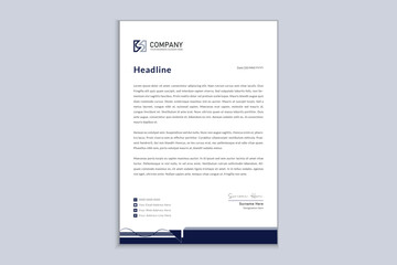 Professional corporate business letterhead template