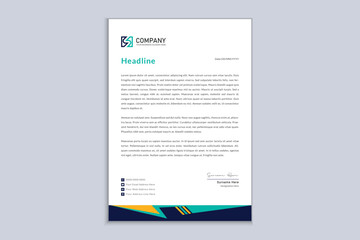 Professional corporate business letterhead template