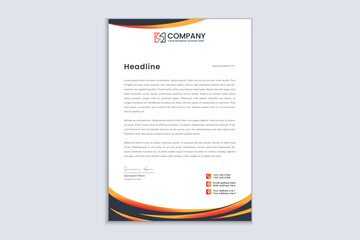 Professional corporate business letterhead template