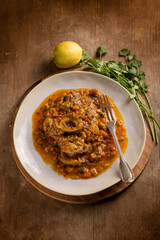 milanese braised veal, traditional italian recipe - 680105532