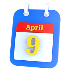 icon calendar 3D Rendering