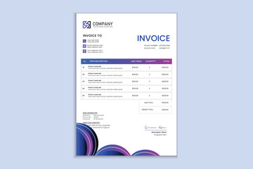 Creative professional invoice design for corporate business 