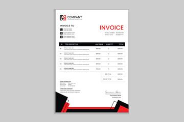 Creative professional invoice design for corporate business 