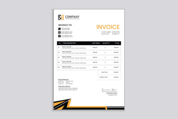 Creative professional invoice design for corporate business 