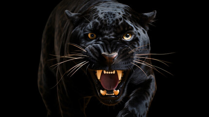 Ferocious looking black panther