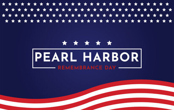 Pearl Harbor Memorial Day Background Design Template