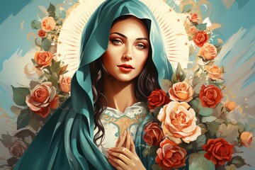 Mary of Guadalupe - obrazy, fototapety, plakaty
