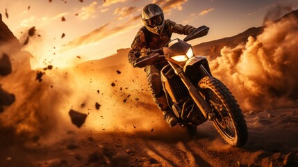Motorbike rally in the desert