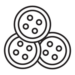 clothing button icon. Sewing button icon