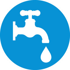 Water tap vector sign