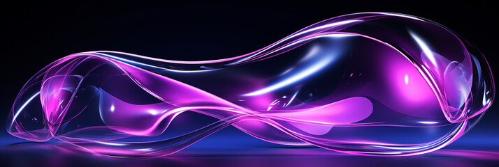 Modern purple blue Neon Wavy Flow Background