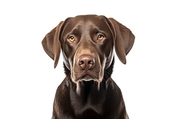 Labrador Retriever cute dog isolated on white background