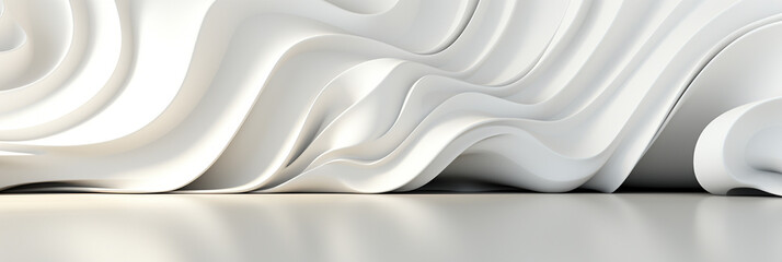 white room wall with white fluid Wavy effect_